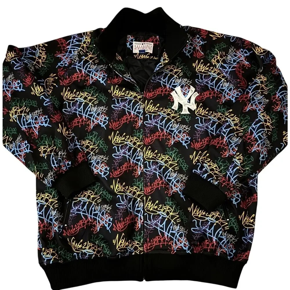 Vintage 90s New York Yankees MLB Patch Logo Bomber Jacket - Picture 1 of 5